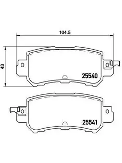 Колодки тормозные задние - P49047 - MAZDA CX-5 (KE)