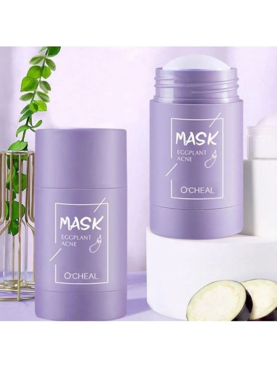 Mask ocheal. O'Cheal маска-стик. Очищающая маска стик Eggplant. Маска глиняная в стике с баклажаном. Маска стик баклажан.