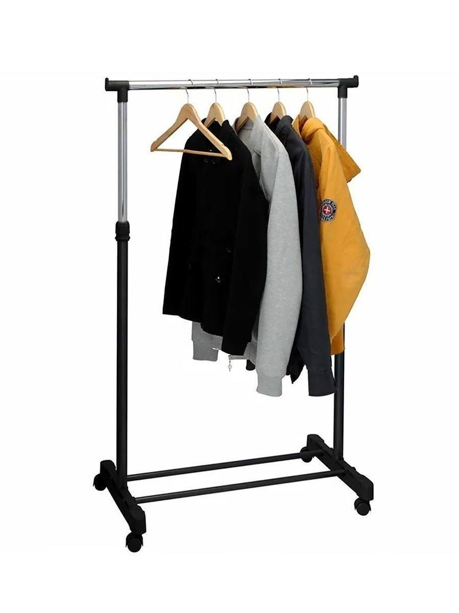 Напольная передвижная стойка для одежды Single-Pole Telescopic clothes Rack