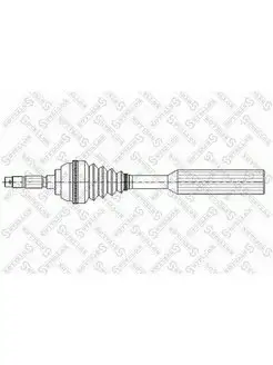 Привод левый 612mm ABS, 21039 Peugeot 206 98