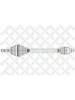 Привод правый 740mm, 22068 Renault 19 1.4-1.9D 88>