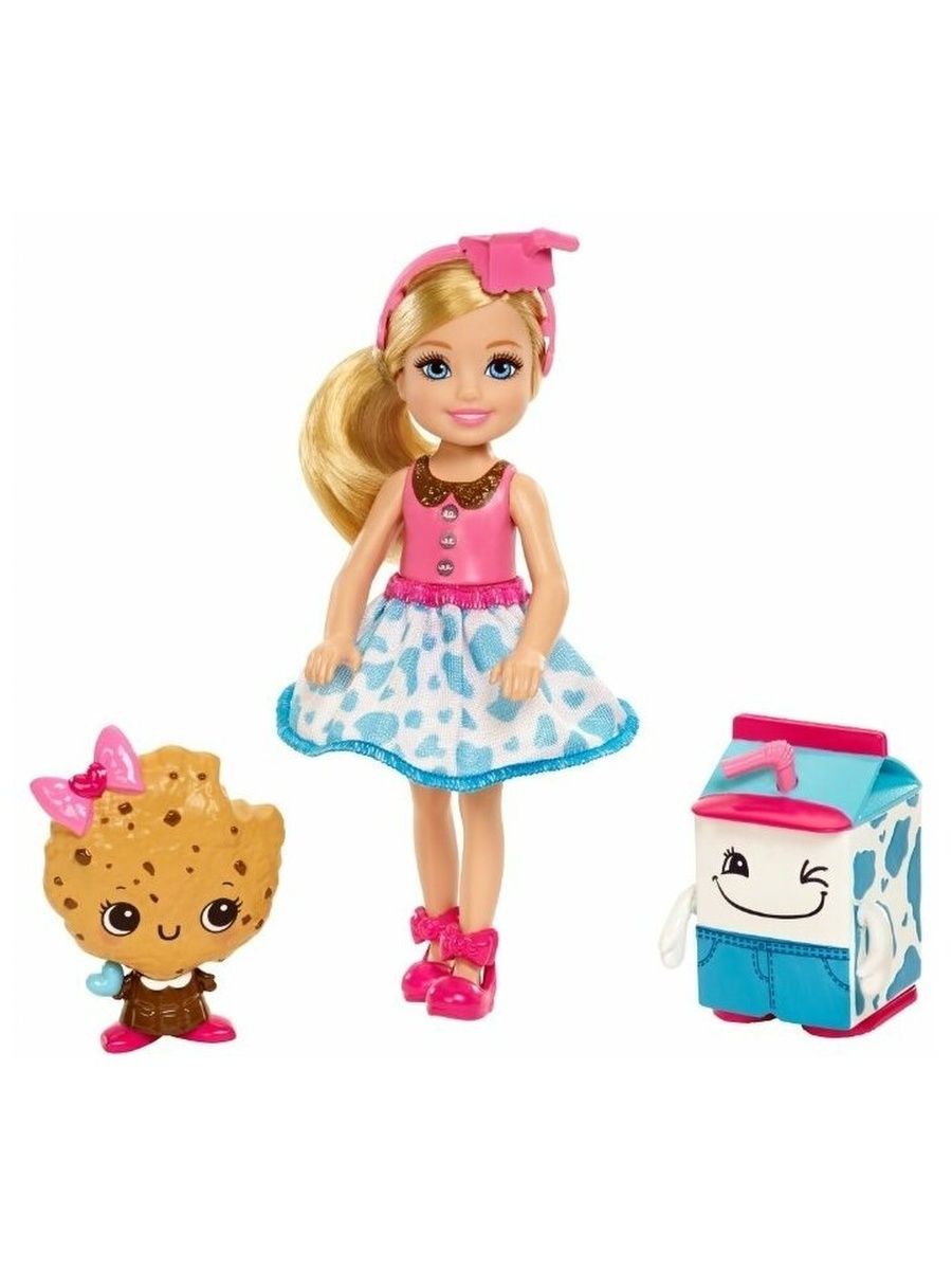 Кукла Barbie Челси и сладости, 14 см, fdj09