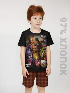 Пижама детская FNAF Фнаф, шорты и футболка ФНАФ