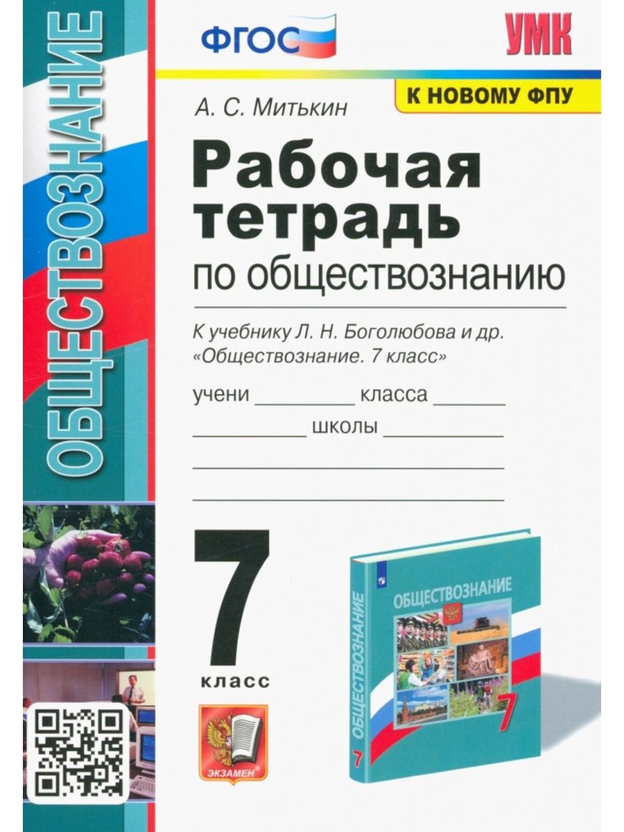 Обществознание 8 класс рабочая тетрадь митькин