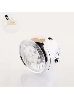 Фара (в сборе) Alpha (круглая, хром, LED-6, 18W) EVO