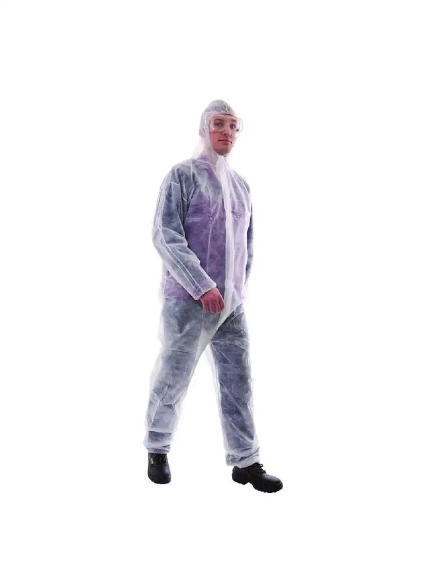 Комбинезон одноразовый белый,30 г/м2, р-р.ХХL 1 шт/уп NoName 134719466  купить за 129 700 сум в интернет-магазине Wildberries