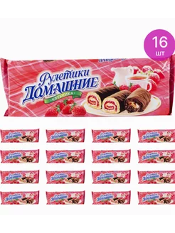 Мини рулеты бисквитные Рулетики (комплект из 16 шт)