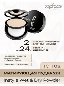 🤩🔥 PT261 Пудра шелковая Instyle Wet & Dry Powder, 02