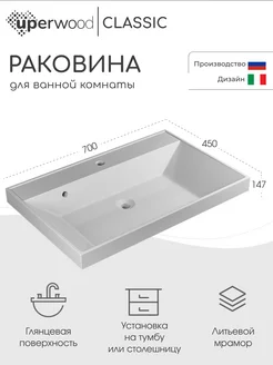 Раковина в ванную Classic 70 см