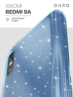 Прозрачный чехол на Redmi 9A блестящий