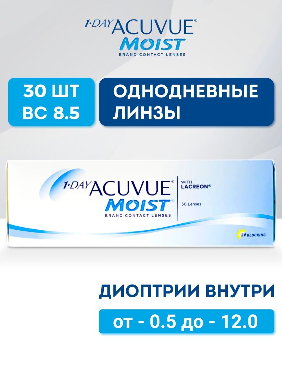 Линзы однодневные acuvue moist