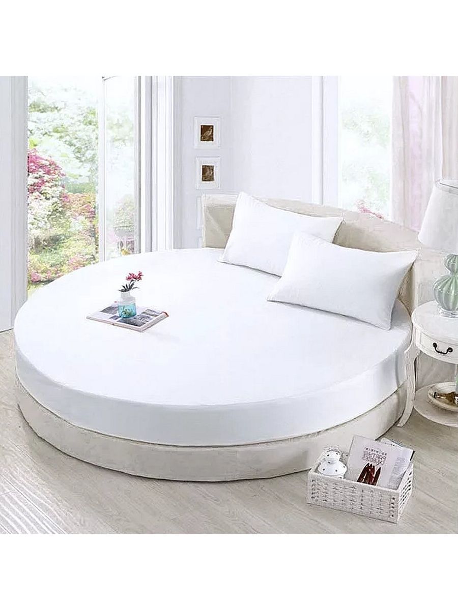 Круглая кровать Аризона с матрасом, 220х220 см, Mega Comfort