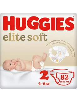 Elite Soft Подгузники 2 {82шт} 4-6кг