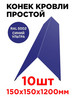 Конек кровельный планка конька плоского 150х150мм 1.2м бренд ТПК «ЦЕНТР МЕТАЛЛОКРОВЛИ» продавец Продавец № 276330