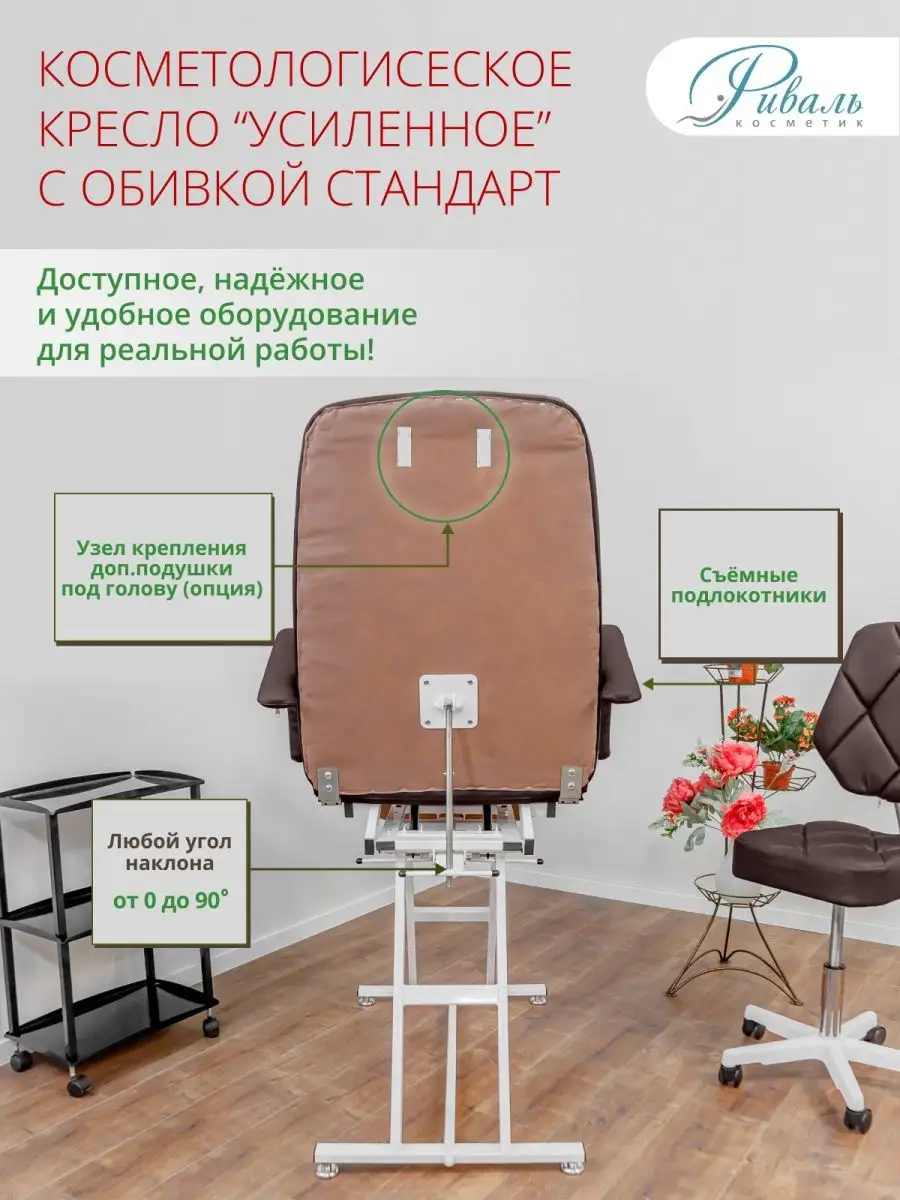 Кресло косметологическое Ондеви-4 с проводным пультом управления (4 электропривода)