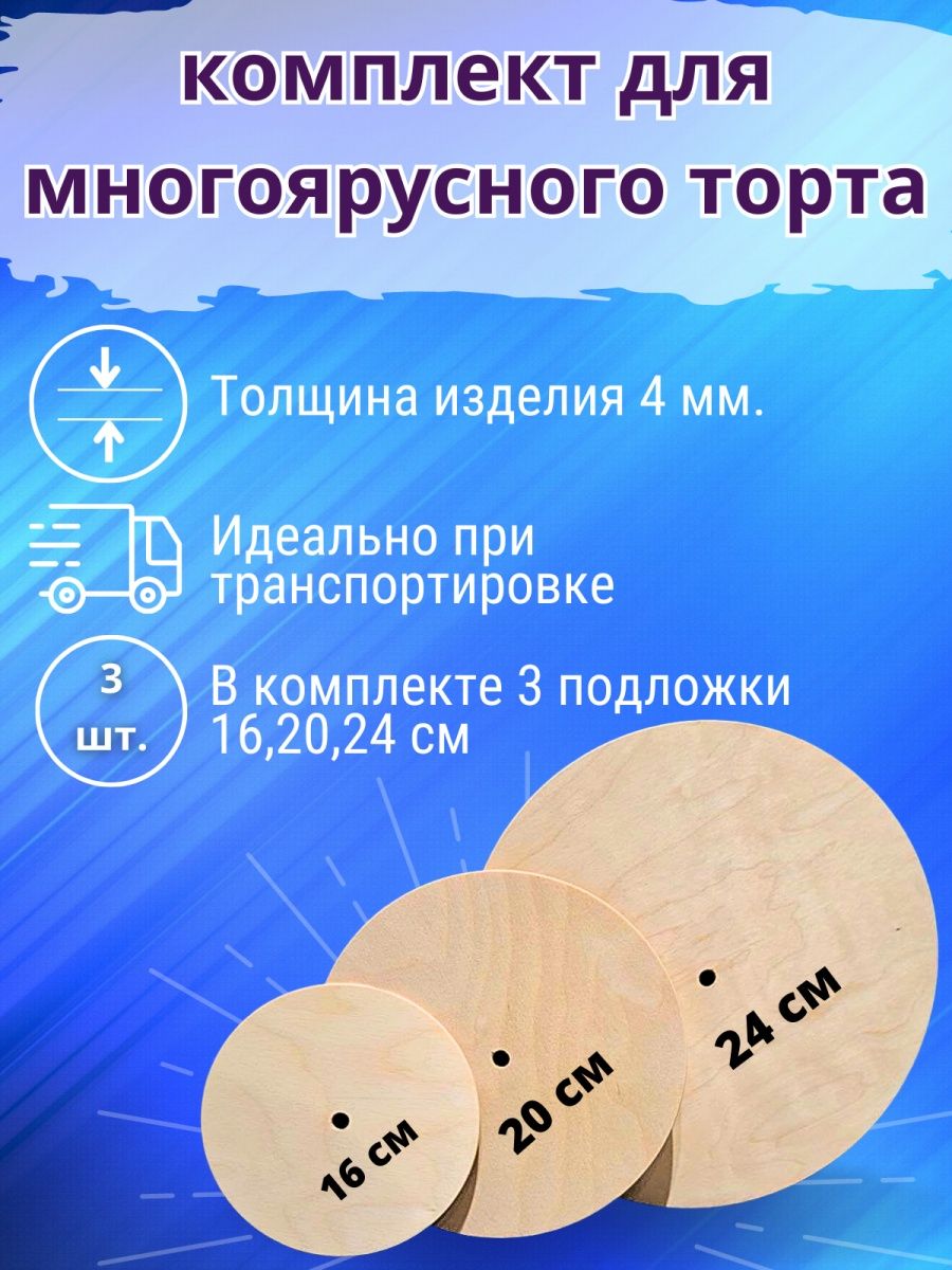 Подложки для многоярусных тортов