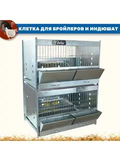 Клетка для бройлеров, индюшат,цыплят 2 яруса на 20 голов