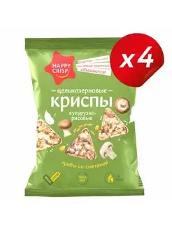 Чипсы (криспы) цельнозерновые Грибы со сметаной 4 шт по 50г