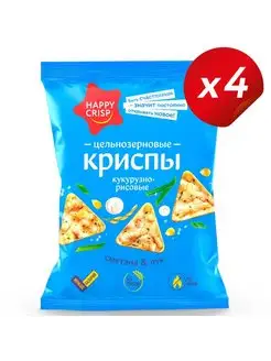 Чипсы (криспы) цельнозерновые Сметана и лук 4 шт по 50г