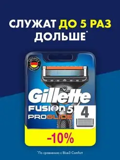 Сменные кассеты для бритья Fusion 5 ProGlide 4 шт