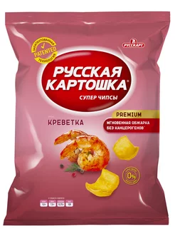 Чипсы картофельные, снеки со вкусом креветки 80г