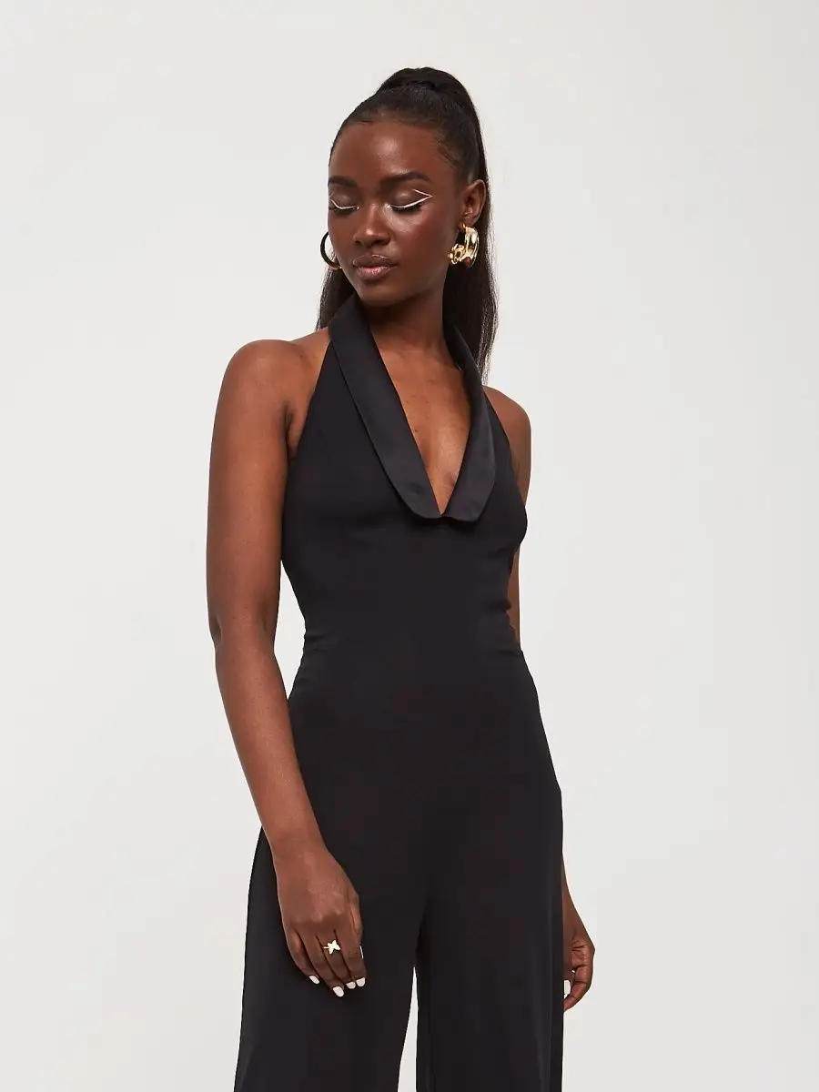 Комбинезон женский черный вечерний Zara Zara 138065481 купить за 900 ₽ в интернет-магазине Wildberries