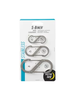 Карабин S-Biner Stainless Steel Dual Carabiner #2,3,4 - 3 шт