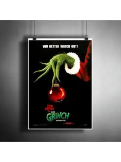 Постер плакат "Новогодний фильм Гринч (The Grinch)" A3