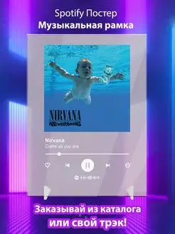 Spotify постер Nirvana плакат Cпотифай постер