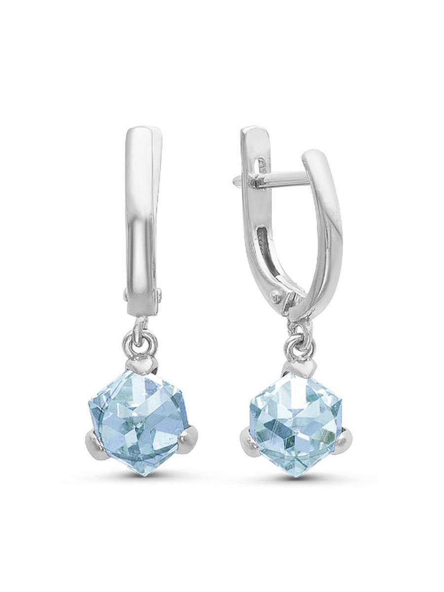 Серьги из серебра с кристаллами Swarovski родированные артикул: 0072с-001vm