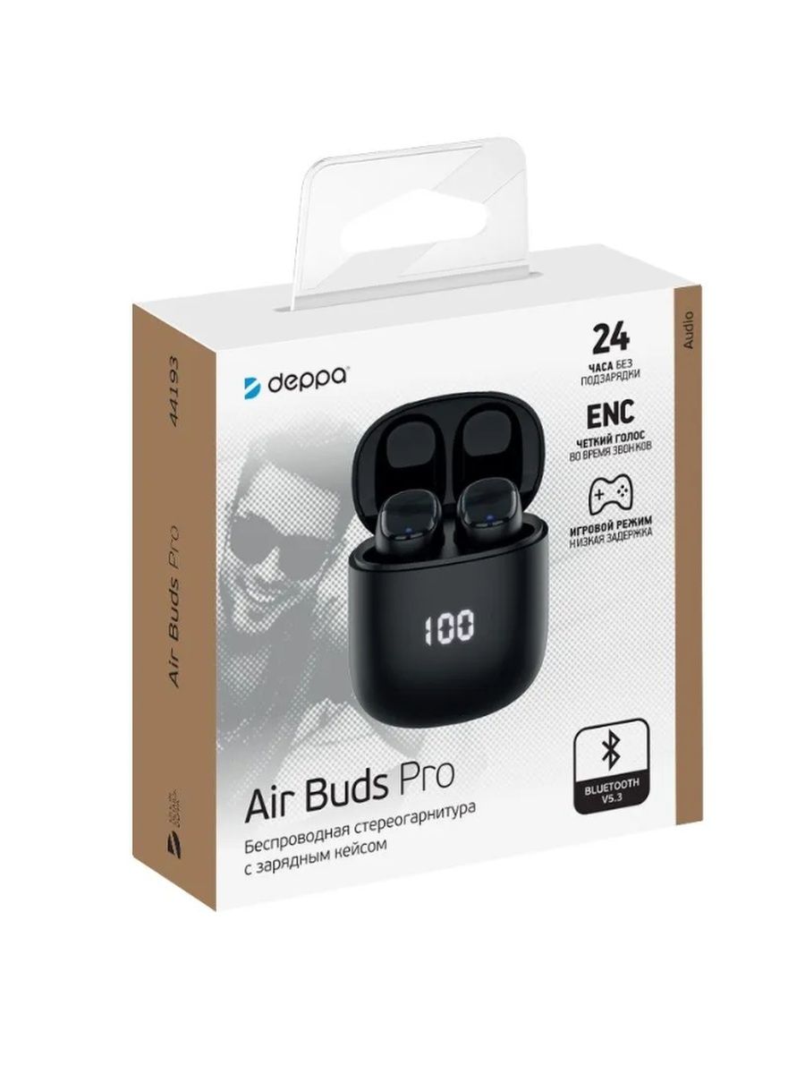 Наушники buds air 5 pro купить. TWS deppa Air Buds Pro. Deppa Air Buds Pro 44193. Bluetooth-наушники deppa Air Buds Pro. Deppa Air Buds Pro черный.