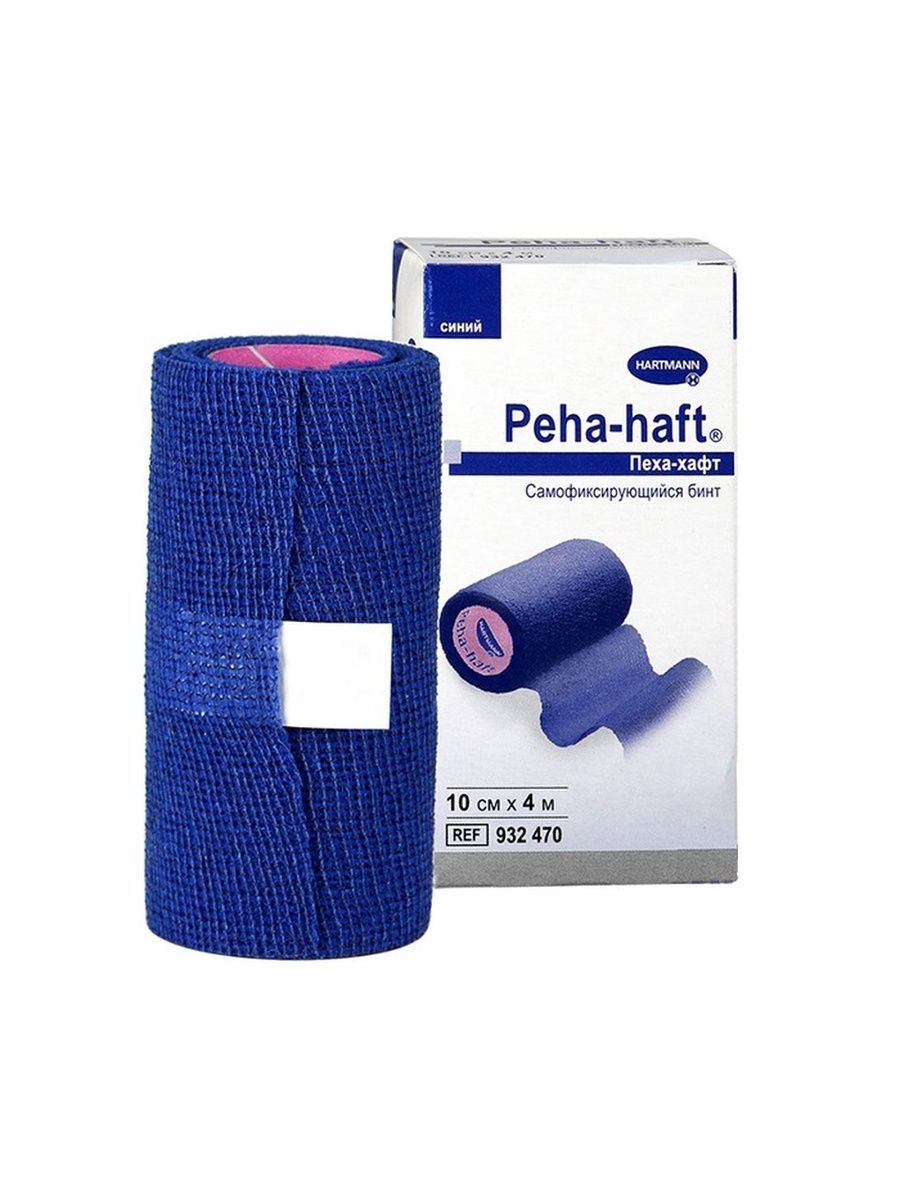 Peha-haft® / Пеха-хафт - самофиксирующийся бинт 4 м х 4 см, синий