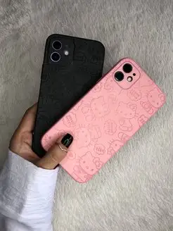 Чехол на Iphone 11 квадратные грани Hello Kitty