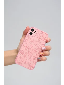 Чехол на Iphone 11 квадратные грани Hello Kitty