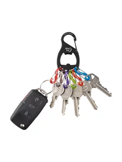 Брелок для ключей Key Rack с открывашкой, черный