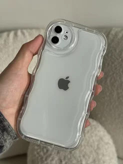 Чехол на iPhone 11 айфон 11 Прозрачный Волнистый