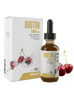 Витамины Биотин Biotin 6000 mcg 60мл Вишня