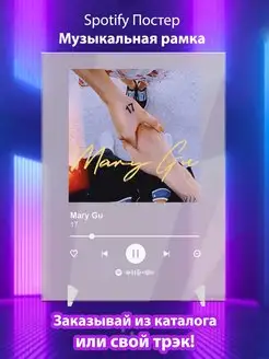 Spotify постер mary gu плакат Cпотифай постер