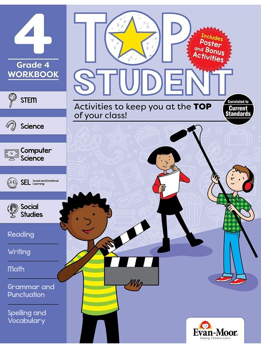 Student workbook. Grade student. Top student Workbook. Grade 1. Pupil 4 Grade. Evan Moore Top student.