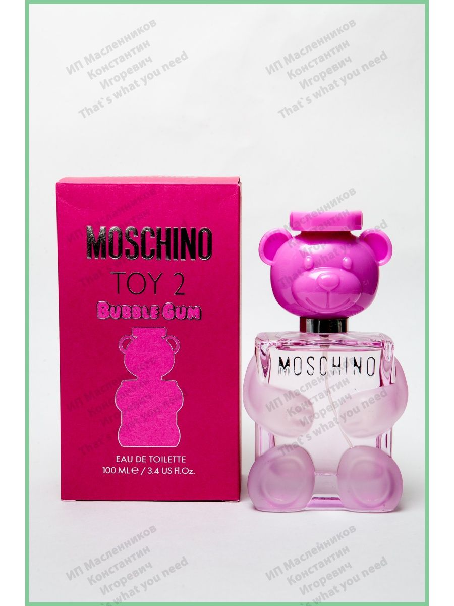 Духи той 2 москино бабл. Moschino Toy 2 Bubble Gum Eau de Toilette. Moschino Bubble Gum 100ml. Moschino Toy 2 100 мл. Москино бабл гам 100 мл.