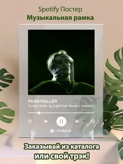 Spotify постер PUSSYKILLER плакат Cпотифай постер