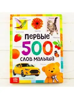 Книга в твёрдом переплёте Первые 500 слов малыша, 80 стр