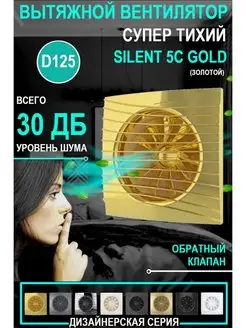 Вытяжной вентилятор SILENT 5C Gold обратный клапан 125