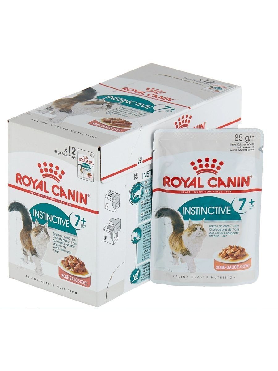 Royal canin 12 для кошек. Royal Canin Instinctive 7+. Роял Канин для кошек влажный корм Instinctive. Паучи Роял Канин для кошек Инстинктив. Royal Canin Instinctive в соусе.