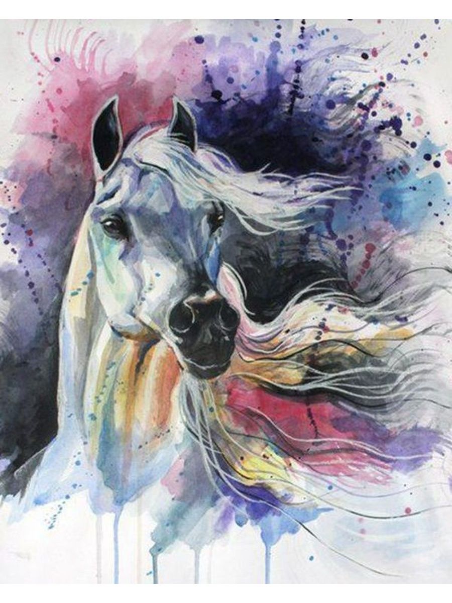 Лошади в акварельных рисунках Елены Швец