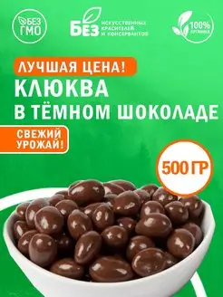 Клюква в темной шоколадной глазури 500 г