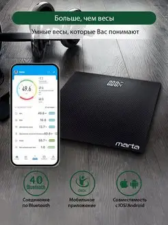 Умные весы диагностические, Bluetooth 30х30