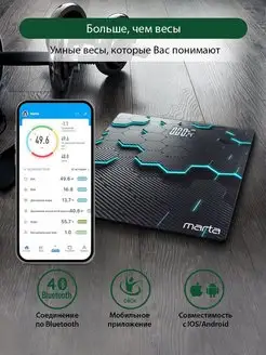 Умные весы диагностические, Bluetooth 30х30