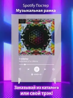 Spotify постер coldplay плакат Cпотифай постер