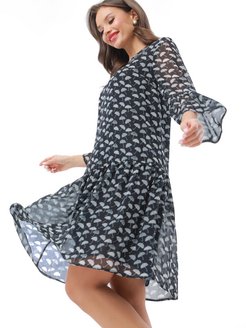 Платье шифоновое трапеция вечернее праздничное 8 марта DSTrend 141689928 купить за 2 052 ₽ в интернет-магазине Wildberries